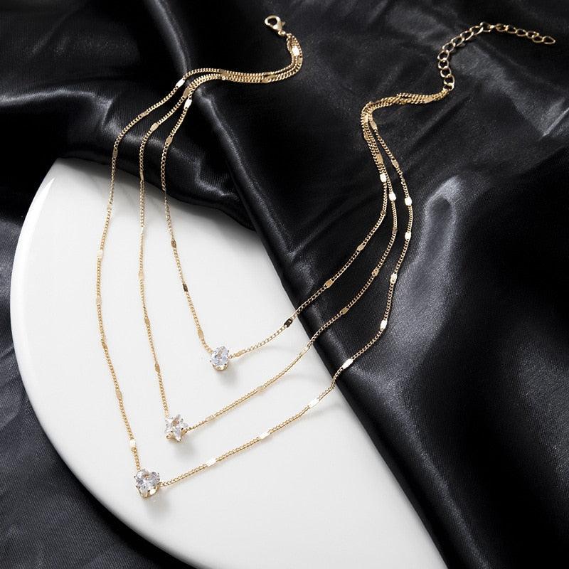 Necklace Zirconia Love Sky & Water