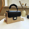 Secret Black Straw Bag
