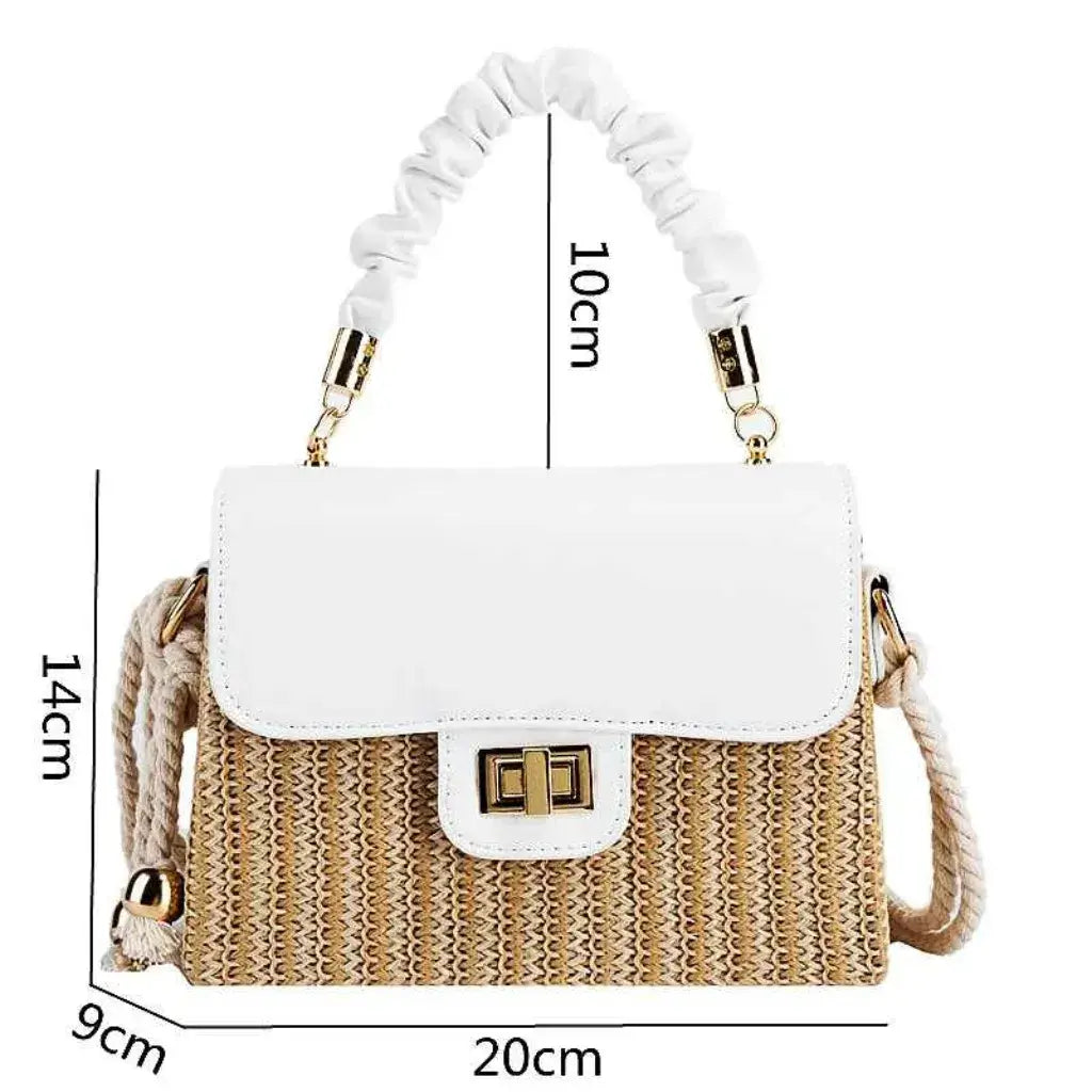 Secret White Straw Bag