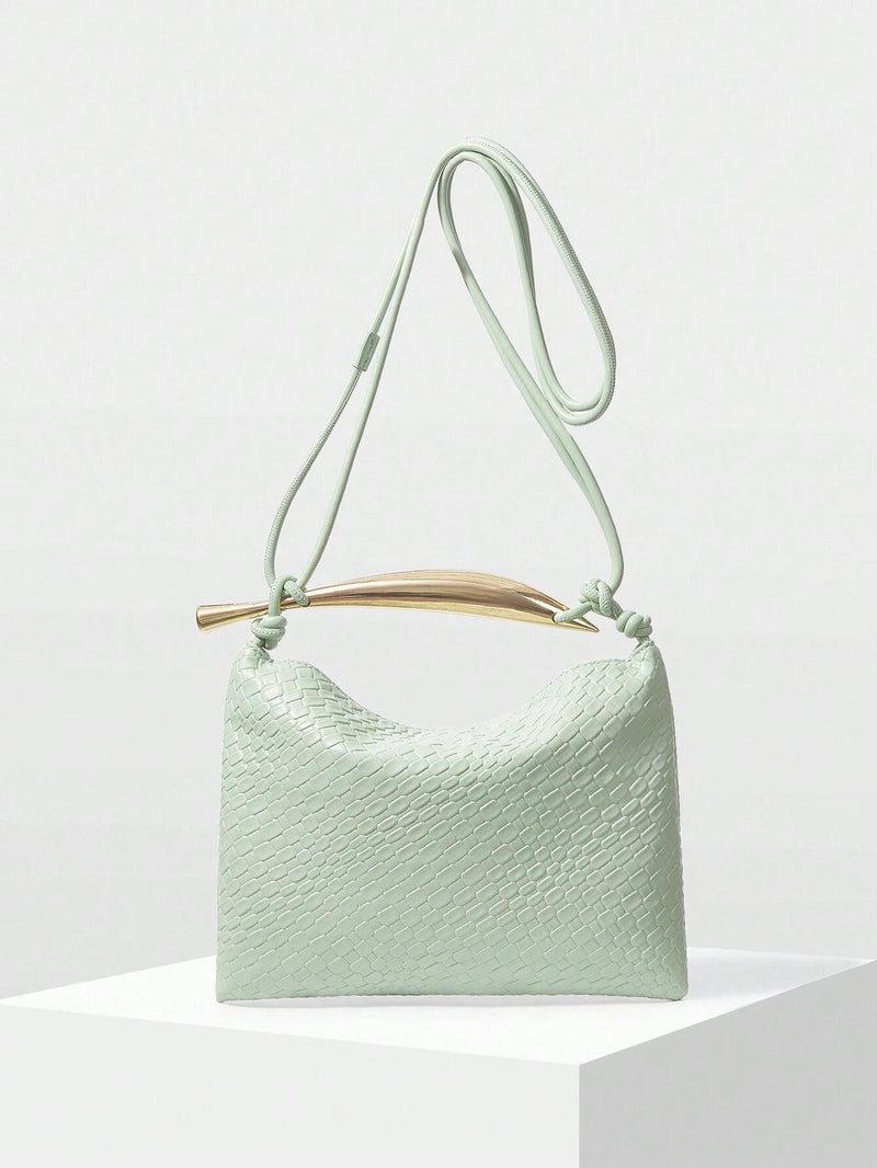 Textured Leather Shoulder Bag - Riviera