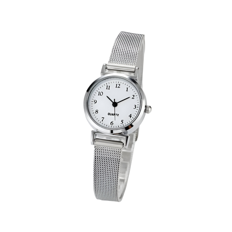 Women’s Quartz Oval Watch with Stainless Steel Strap
